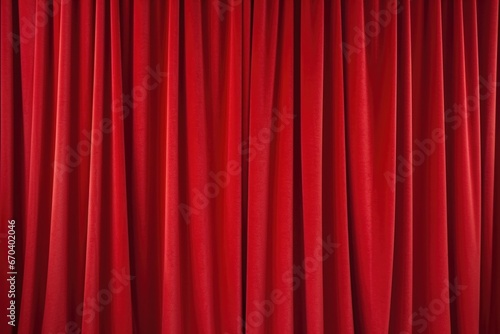 detailed view of a red theater stage curtain