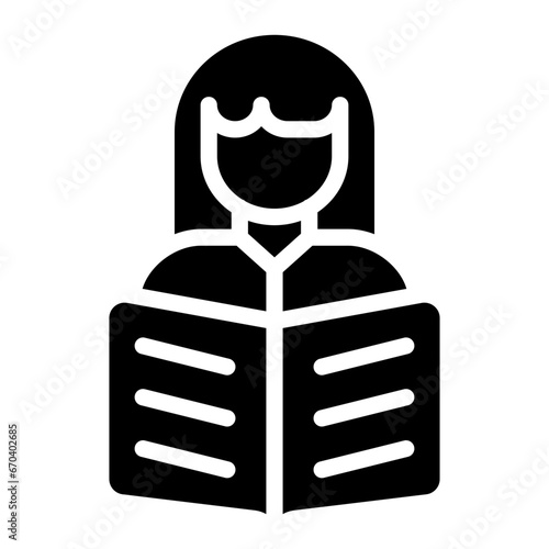 Woman Reading Icon