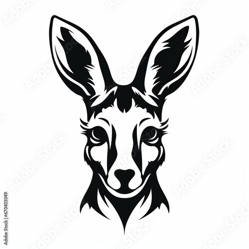 illustration of vector illustration of a cute kangaroo in the style, Generative ai © rajesh