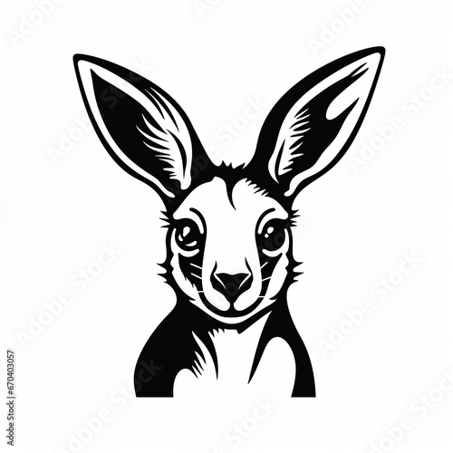 illustration of vector illustration of a cute kangaroo in the style, Generative ai © rajesh