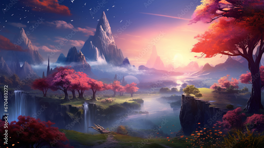 A magical and enchanted land A magical and enchanted land