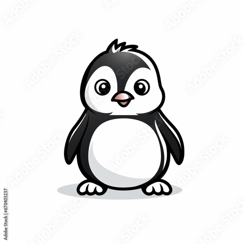 illustration of vector illustration of a cute penguin in the style, Generative ai