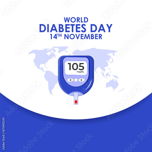 Vector illustration for World Diabetes Day 14 November