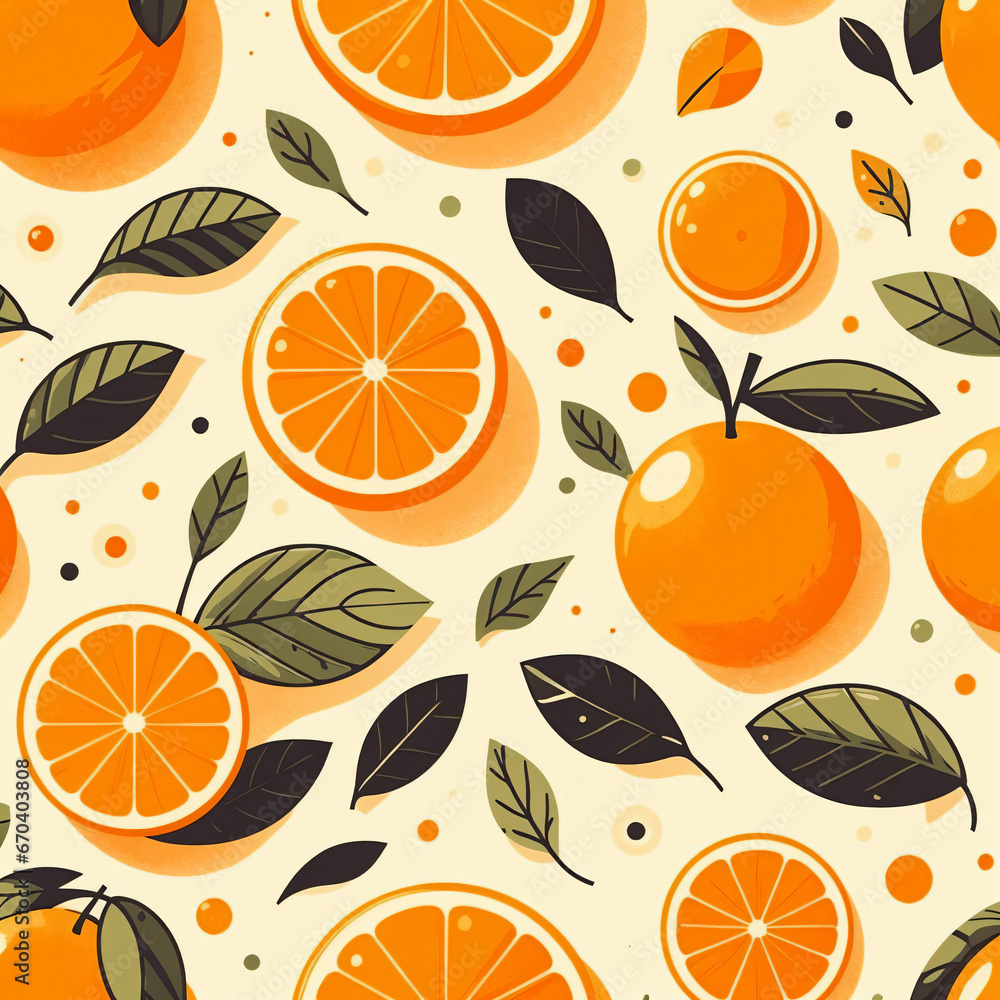 seamless background with oranges seamless background with oranges