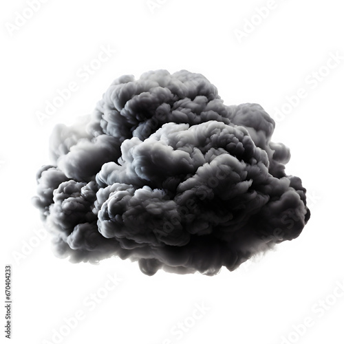 storm cloud object isolated on transparent background ,pollution cloud png ,generative ai