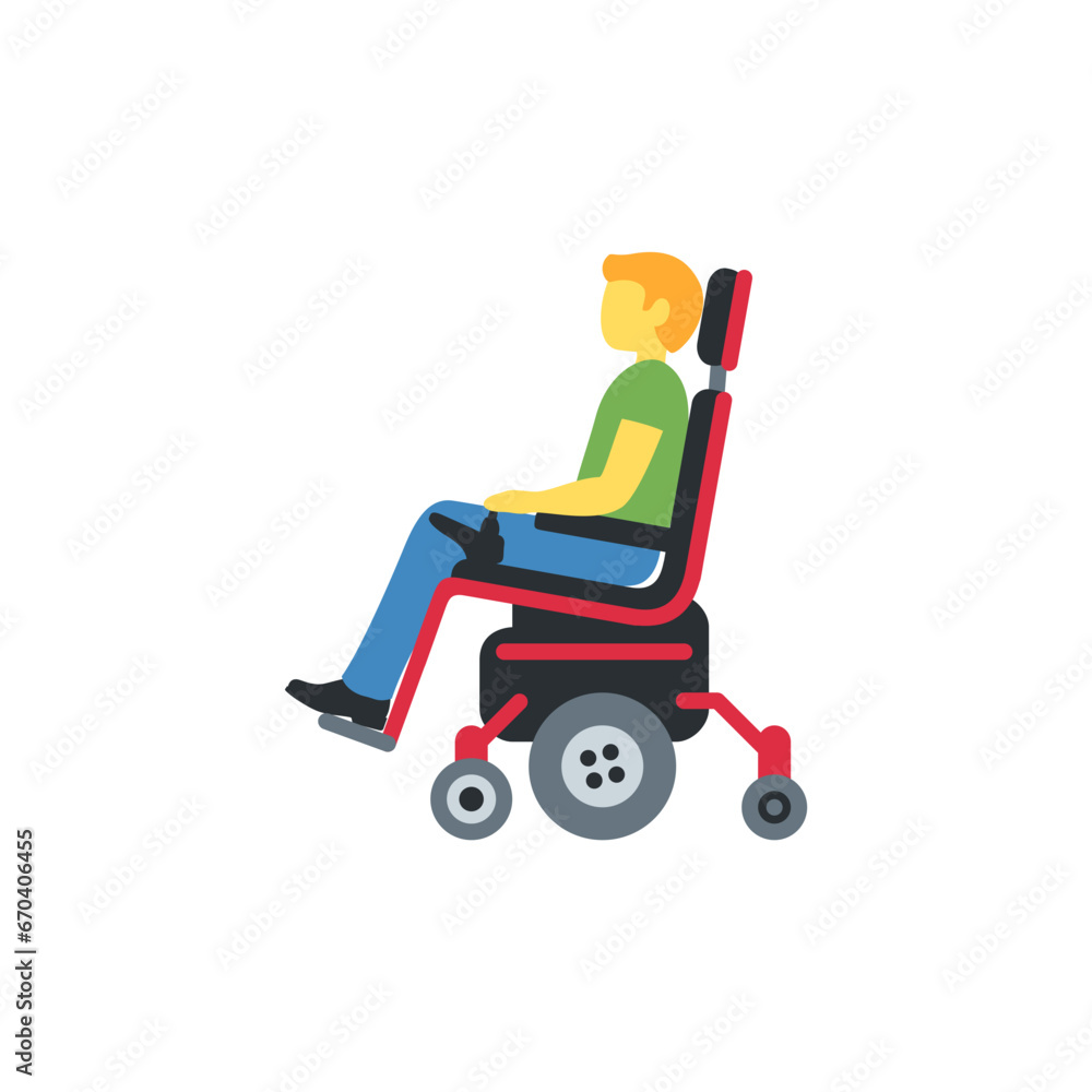 Man in Motorized Wheelchair
