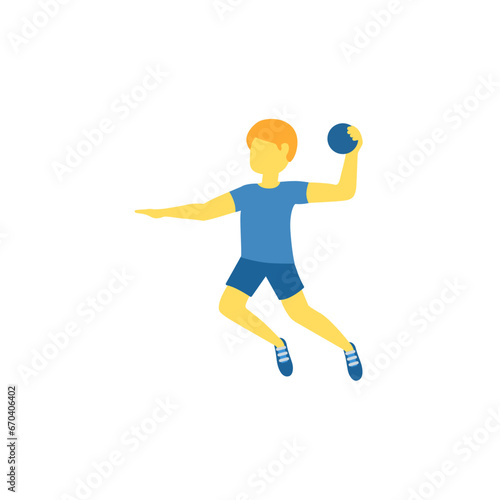 Man Playing Handball 