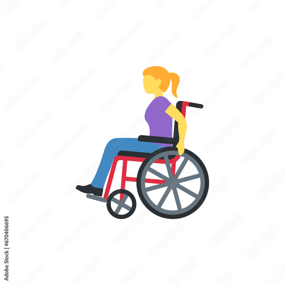 Fototapeta premium Woman in Manual Wheelchair