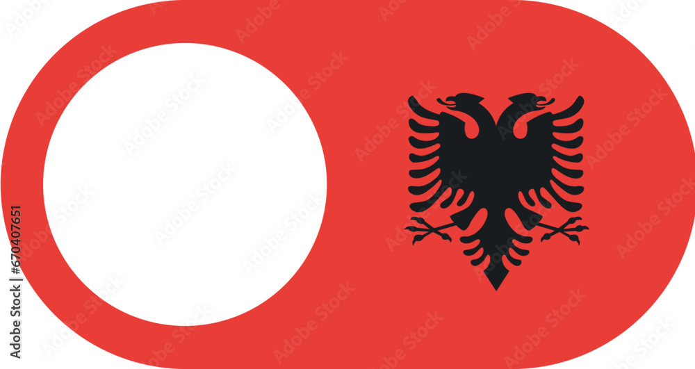 Switch Off icon Of Albania Flag Switch Off icon Of Albania Flag