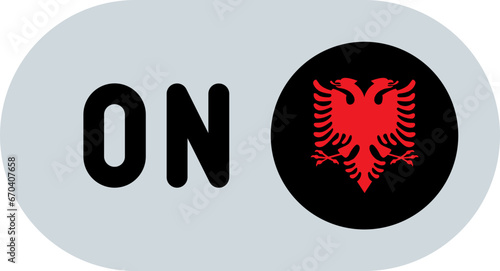 Switch on Icon on Albania flag