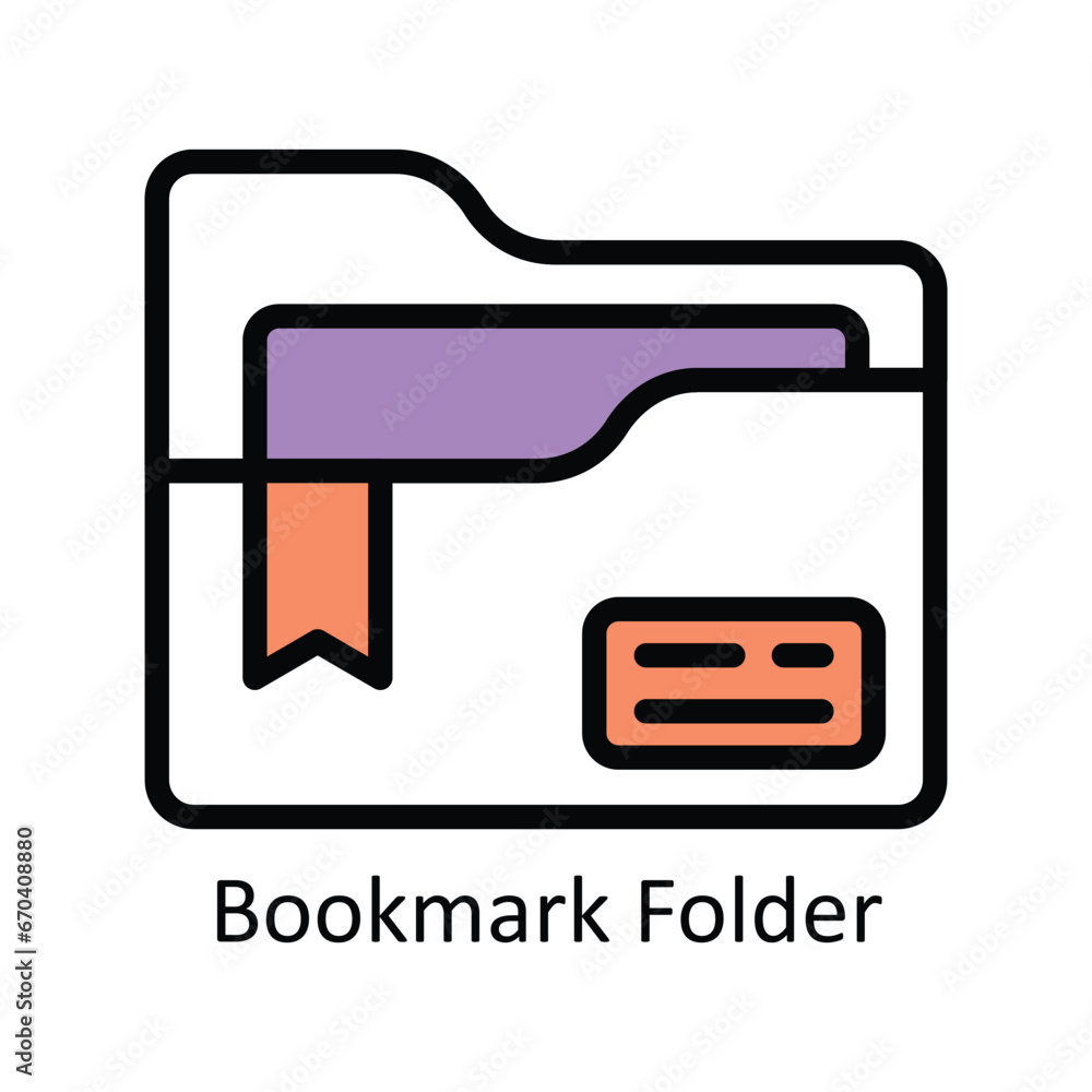 Bookmark Folder vector Filled outline Design illustration. Symbol on White background EPS 10 File Bookmark Folder vector Filled outline Design illustration. Symbol on White background EPS 10 File