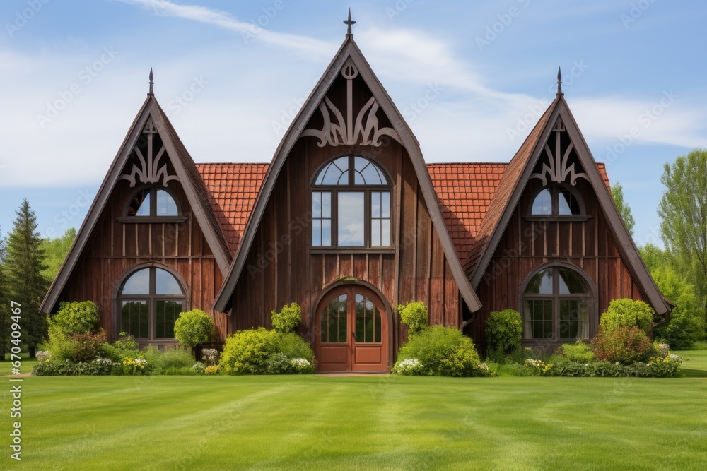 gothic revival barn with wooden pointed arch windows gothic revival barn with wooden pointed arch windows
