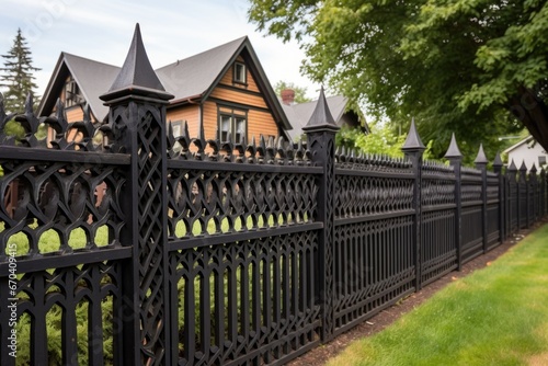 detailed woodwork on a gothic revival homes fence