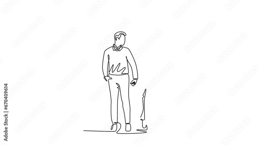Animated self drawing of continuous line draw young happy man and woman couple take a walk together and holding heart shaped balloon. Romantic marriage love concept. Full length single line animation Animated self drawing of continuous line draw young happy man and woman couple take a walk together and holding heart shaped balloon. Romantic marriage love concept. Full length single line animation