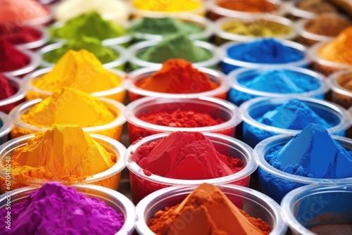 fabric dyes and pigments in containers