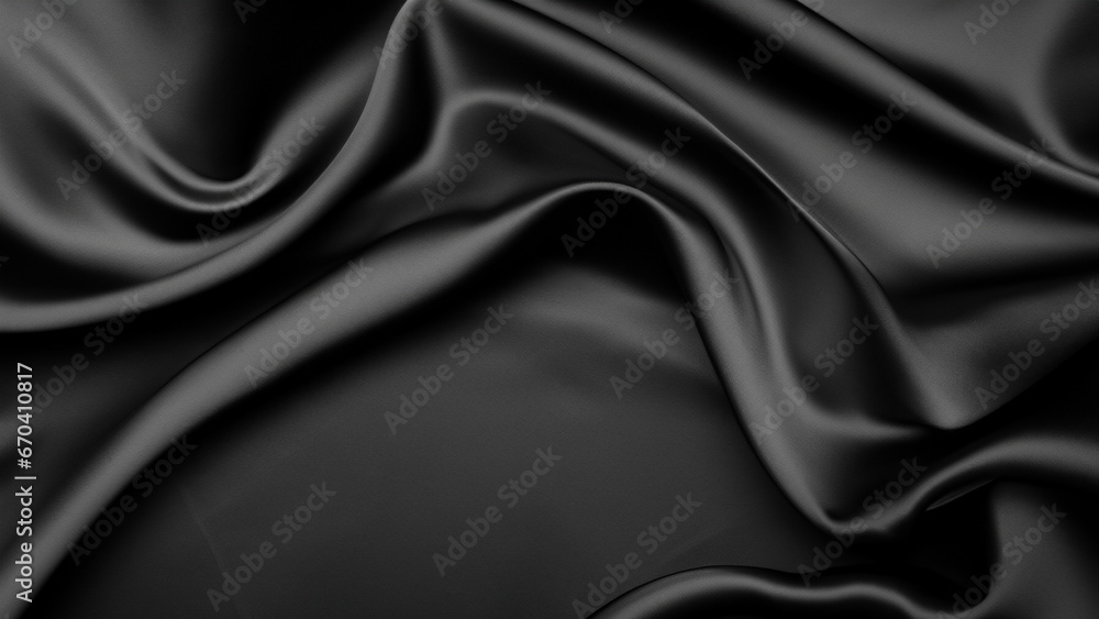 Black Silk Satin with Gentle Drapes, Silk Satin with Soft Folds, Silk Fabric Background, Silk Fabric Soft Folds, Luxury Background, 8K UHD Black Silk Satin with Gentle Drapes, Silk Satin with Soft Folds, Silk Fabric Background, Silk Fabric Soft Folds, Luxury Background, 8K UHD