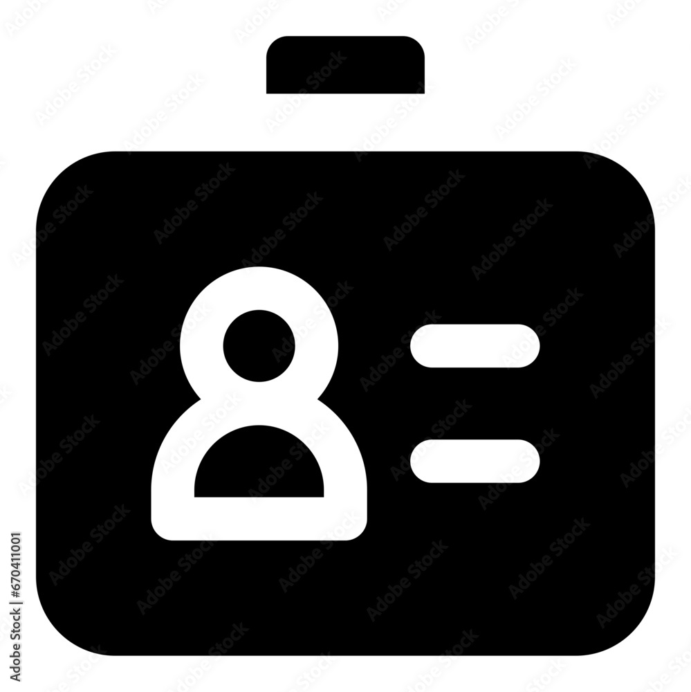 Id card line icon Id card line icon