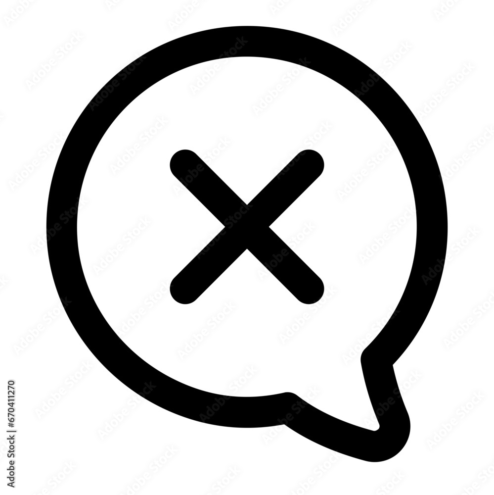 Fototapeta premium Delete email line icon