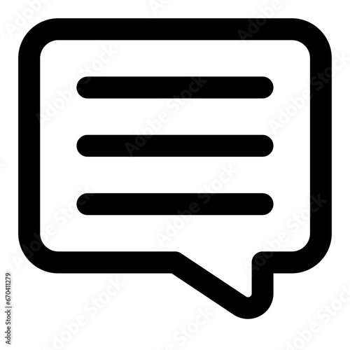 Blog comments line icon