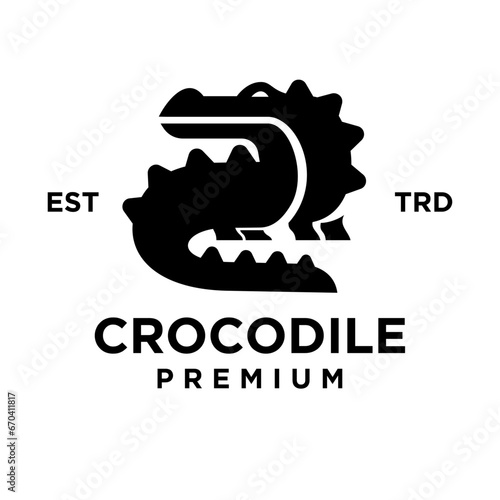Crocodile logo icon design illustration © Alpha Vector