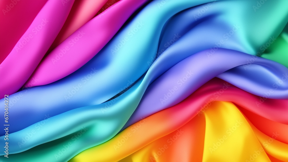 Sensational Rainbow Satin with Soft Folds, Silk Satin with Soft Folds, Silk Fabric Background, Silk Fabric Soft Folds, Luxury Background, 8K UHD Sensational Rainbow Satin with Soft Folds, Silk Satin with Soft Folds, Silk Fabric Background, Silk Fabric Soft Folds, Luxury Background, 8K UHD