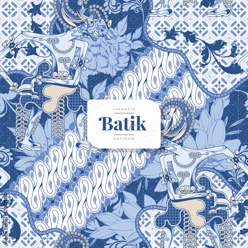 batik wayang seamless pattern 3