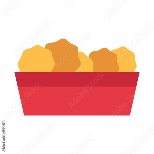 Chicken nuggets line icon