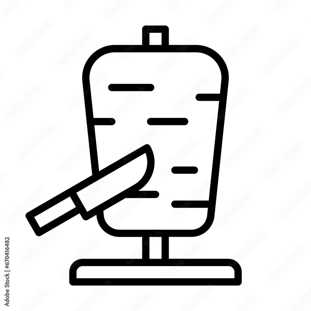 Shawarma line icon Shawarma line icon