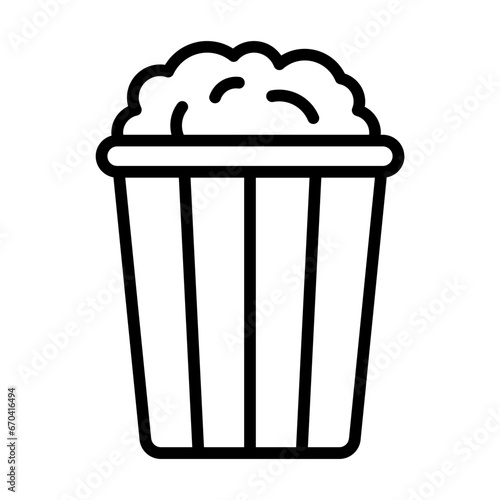 Popcorn line icon
