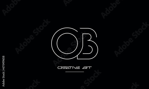 BO, OB, B, O abstract letters logo monogram