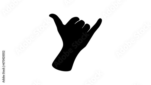 Shaka sign, hang loose, It consists of extending the thumb and smallest finger while holding the three middle fingers curled