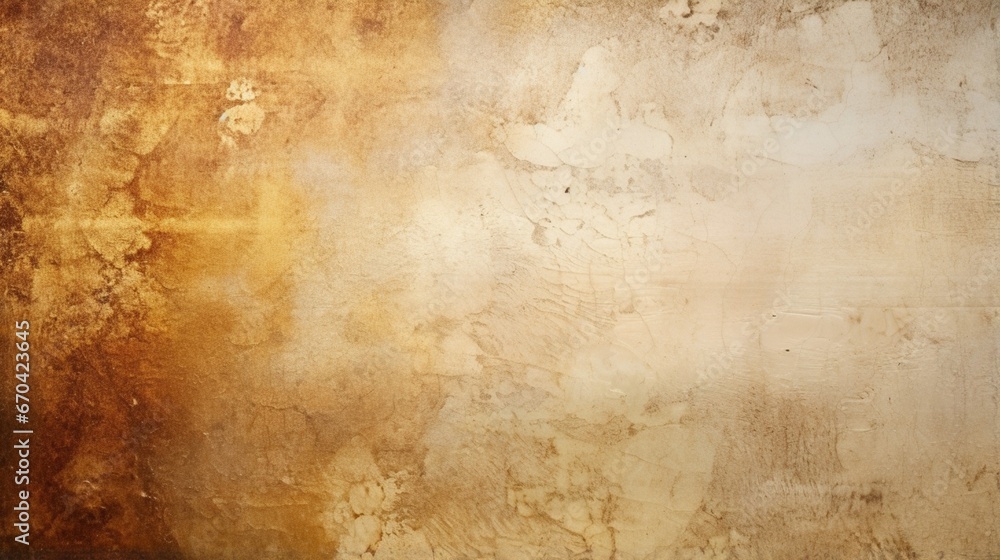 Extreme close-up of abstract blurred old parchment, sepia and antique gold hues, in the style of gradient blurred