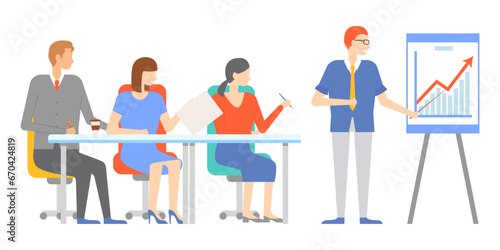 Office people worker. Vector illustration. Working in organized and efficient manner is essential for every office worker The office people worker concept emphasizes importance professionalism