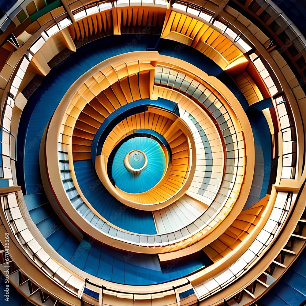 Fototapeta premium abstract spiral staircase