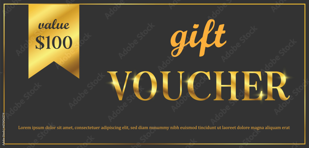 Fototapeta premium Isolated gift voucher