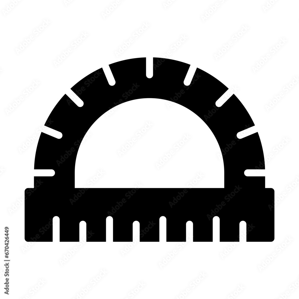 Protractor line icon Protractor line icon
