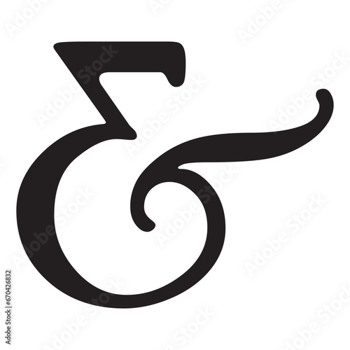 Black ampersand