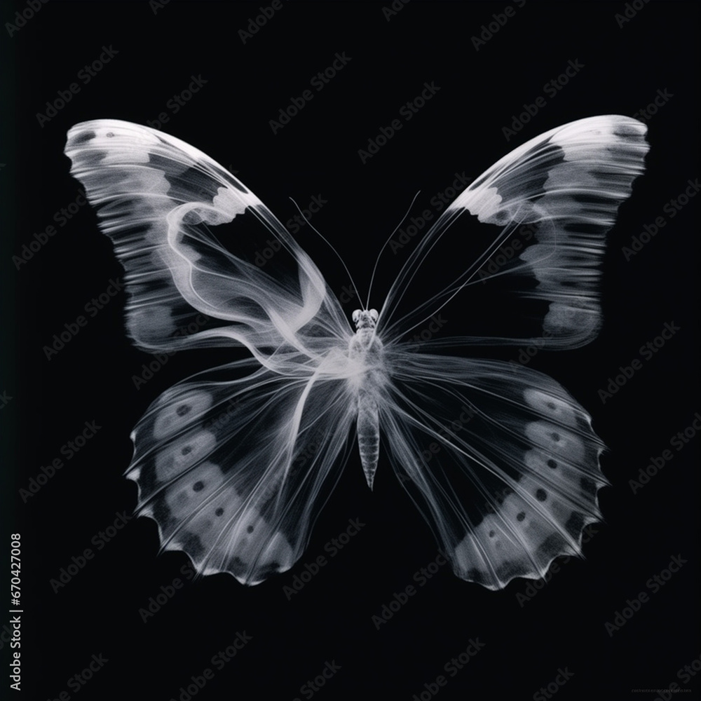 Photogram of a butterfly