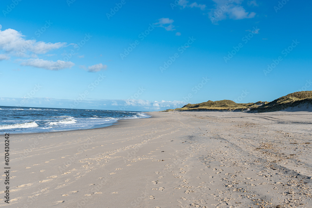 Sylt Germany Beach Sun Clouds Wide Shot