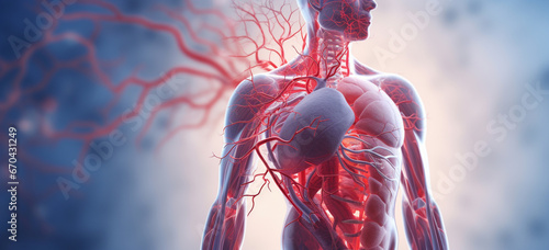 Human Circulatory System Heart Anatomy  photo