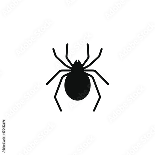 Spider icon isolated on white background © Vandhira