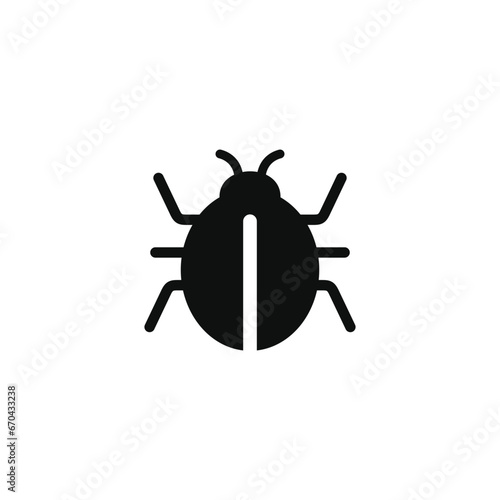 Bug icon isolated on white background