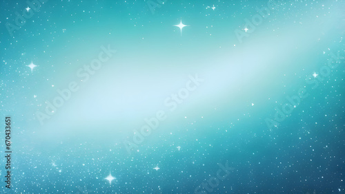 Abstract beautiful background of digital light blue particles, with sparkling and shining dots stars on the background, with blured and noise, wallpaper, generative ai