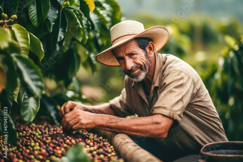Promote fair trade coffee support farmers. social responsibility concept