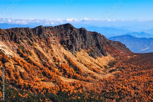 浅間山の外輪山の紅葉