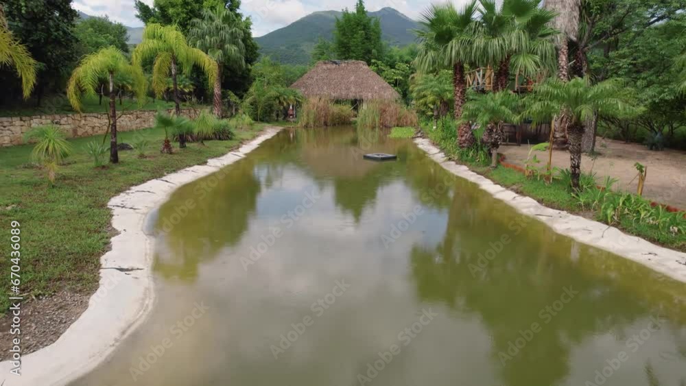 Tranquil Oaxaca villa landscape, Villa de Etla, mountains backdrop, Mexico - Aerial fast fly-over Tranquil Oaxaca villa landscape, Villa de Etla, mountains backdrop, Mexico - Aerial fast fly-over
