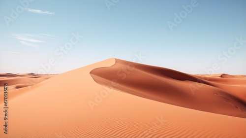 Desert sand dunes in the Sahara desert. 3d render
