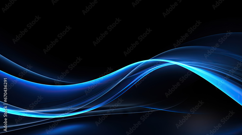 Fototapeta premium light line, light wave isolated on black background