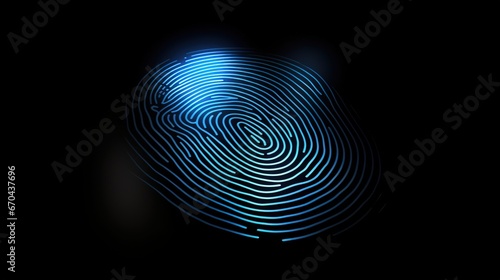 Fingerprint analysis technology. finger print recognition and identification. Security personnel ID technology concept