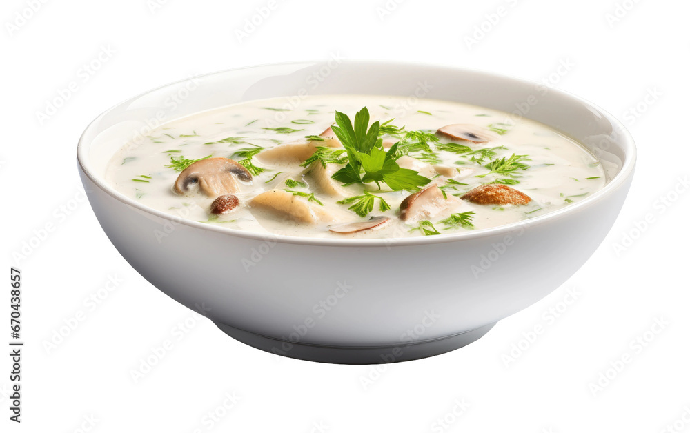 Classic Clam Chowder Recipe Comfort on Transparent background